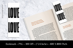 Love Bookmark Sublimation Design PNG Product Image 1