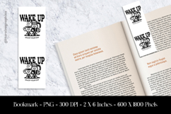 Wake Up Bookmark Sublimation Design PNG Product Image 1