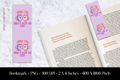 You, Me &amp; A Cup of Tea Bookmark Sublimation Design PNG Product Image 1