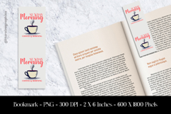 Sunday Morning &amp; Coffee Bookmark Sublimation Design PNG Product Image 1