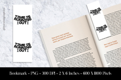 Time Is Running Out Bookmark Sublimation Design PNG Product Image 1