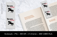 Ride With Courage Bookmark Sublimation Design PNG Product Image 1