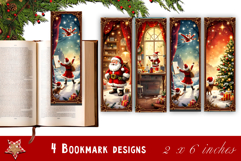 Winter Bookmarks PNG Printable | Christmas bookmarks Product Image 1