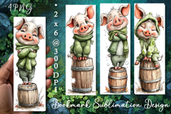 Pig. St Patrick's Day Bookmark, animal Sublimation Design Product Image 1