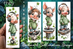 Pig. St Patrick's Day Bookmark, animal Sublimation Design Product Image 1