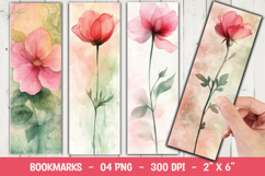 Pink Floral Garden Bookmark Sublimation Product Image 1