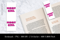 Moody Girl Bookmark Sublimation Design PNG Product Image 1