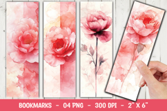 Pink Floral Blossom Bookmark Sublimation Product Image 1