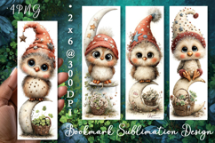 Owl. St Patrick's Day Bookmark, animal Sublimation Design Product Image 1