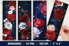 Rose Garden Floral Bookmark Sublimation Product Image 1