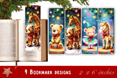 Winter Bookmarks PNG Printable | Christmas bookmarks Product Image 1