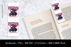 Freedom Biker Bookmark Sublimation Design PNG Product Image 1