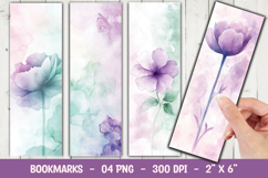 Purple Floral Soft Bookmark Sublimation Product Image 1