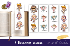 Watercolour Beautiful angel with heart Bookmarks Sublimation Product Image 1