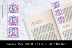 Unicorn World Bookmark Sublimation Design PNG Product Image 1