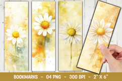 Sunny Daisy Floral Bookmark Sublimation Product Image 1