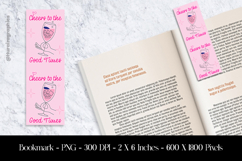 Cheers To The Good Times Bookmark Sublimation Design PNG Product Image 1