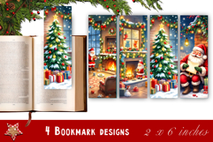 Winter Bookmarks PNG Printable | Christmas bookmarks Product Image 1