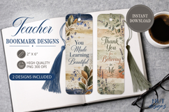 Teacher Bookmark PNG Teacher appreciation Bookmarks Product Image 1