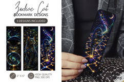 Zodiac Cat Bookmark Astrology Galaxy Cat bookmark Product Image 1