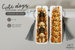 Retriever bookmark, autumn dog bookmark fall puppy Product Image 1