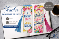 Teacher Bookmark PNG Teacher appreciation bookmark Product Image 1
