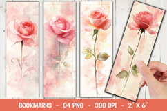 Rose Garden Floral Bookmark Sublimation Product Image 1