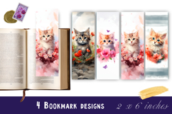 Funny cat Bookmark Printable Sublimation PNG animal Bookmark Product Image 1