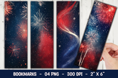 Firework Galaxy Bookmark Sublimation Product Image 1