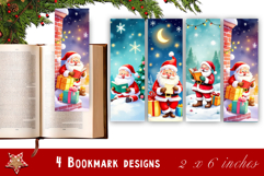 Winter Bookmarks PNG Printable | Christmas bookmarks Product Image 1