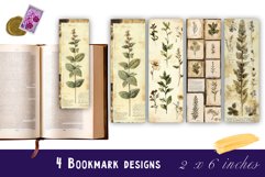 Vintage Flowers Bookmark Printable Sublimation PNG Product Image 1