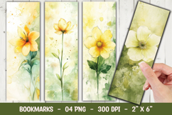 Yellow Floral Soft Bookmark Sublimation Product Image 1