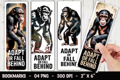 Chimp Motivation Bookmark Sublimation Product Image 1