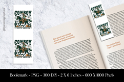 Vintage Cowboy Bookmark Sublimation Design PNG Product Image 1