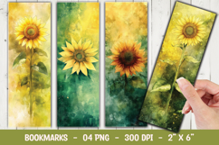 Sunflower Floral Bookmark Sublimation Product Image 1