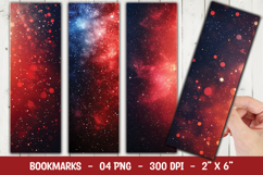 Red Nebula Galaxy Bookmark Sublimation Product Image 1