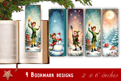 Winter Bookmarks PNG Printable | Christmas bookmarks Product Image 1
