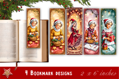 Winter Bookmarks PNG Printable | Christmas bookmarks Product Image 1