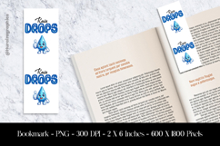 Rain Drops Bookmark Sublimation Design PNG Product Image 1