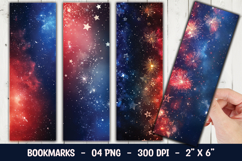 Colorful Galaxy Sky Bookmark Sublimation Product Image 1
