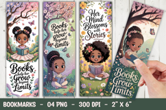Books Girl Bookmark Sublimation Product Image 1