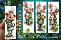Pig. St Patrick's Day Bookmark, animal Sublimation Design Product Image 1
