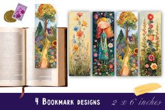 Flowers Bookmark Printable Sublimation PNG Product Image 1