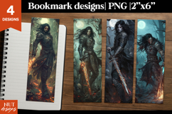 Dark Knight Sword Bookmarks Halloween fantasy bookmark PNG Product Image 1