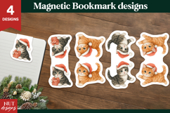 Christmas Bookmark Christmas Kitten Magnetic Bookmark Product Image 1
