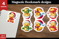 Christmas Magnetic Bookmark Crochet Christmas Duck Bookmark Product Image 1