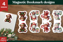 Christmas Magnetic Bookmark Crochet Christmas Baby animals Product Image 1