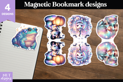 Whimsical Halloween Magnetic Bookmarks PNG Product Image 1