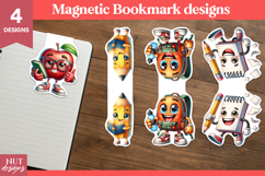 Cute School Magnetic bookmark, Back to school bookmark Product Image 1