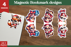 Christmas Magnetic Bookmark Christmas woodland baby animals Product Image 1
